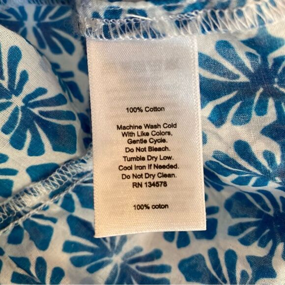 Vineyard Vines Popover Long Sleeve Peplum Tunic Top 100% Cotton Women's M - Picture 5 of 5